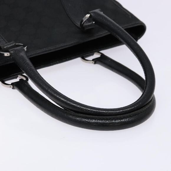 GUCCI GG Canvas Hand Bag Black Silver - Picture 7 of 16